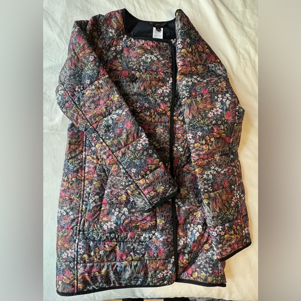 J Crew reversible liberty floral coat size small